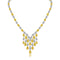 S925 Silver Yellow Flashing Diamond Zircon Water Drop Large Set Chain A (NPSY92005)