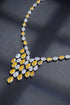 S925 Silver Yellow Flashing Diamond Zircon Water Drop Large Set Chain A (NPSY92005)