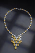 S925 Silver Yellow Flashing Diamond Zircon Water Drop Large Set Chain A (NPSY92005)