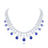 S925 silver blue Corundum Luxury Large Chain Set W (PN123Y)