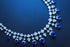 S925 silver blue Corundum Luxury Large Chain Set W (PN123Y)