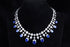 S925 silver blue Corundum Luxury Large Chain Set W (PN123Y)