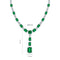 S925 Silver Synthetic Emerald Luxury Set Chain A (PSEGN121Y)