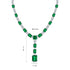 S925 Silver Synthetic Emerald Luxury Set Chain A (PSEGN121Y)