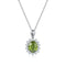 S925 SIlver Natural Peridot Neckalce W (JN307Y)