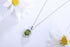 S925 SIlver Natural Peridot Neckalce W (JN307Y)