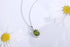 S925 SIlver Natural Peridot Neckalce W (JN307Y)