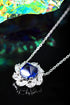 S925 Silver Cultivated Sapphire Necklace W (JSABN439Y)