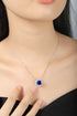 S925 Silver Cultivated Sapphire Necklace W (JSABN439Y)
