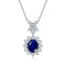 S925 Silver Cultivated sapphire Necklace W (JSABN309Y)