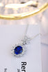S925 Silver Cultivated sapphire Necklace W (JSABN309Y)