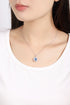 S925 Silver Cultivated Cobalt Spinel Necklace W (JN105Y)