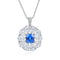 S925 Silver Cultivated Cobalt Spinel Necklace W (JN035Y)