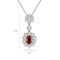 S925 Silver Cultivated Ruby Necklace W (JRURN017Y)