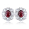 s925 silver natural garnet earrings W