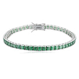 S925 silver cultured colored sapphire bracelet (Ch03105-10)