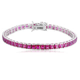 S925 silver cultured colored sapphire bracelet (CH03105-10)