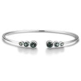 S925 silver cultured colored sapphire bracelet A (B20375)