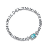 S925 silver cultured Paraiba bracelet W (JL2053Y)