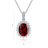S925 Silver Cultivated Ruby Necklace W (JRYRN088Y)
