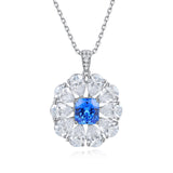 S925 Silver Cultivated Cobalt Spinel Necklace W (JN035Y)